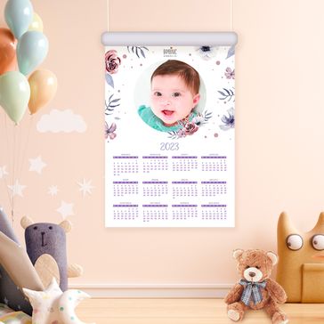 Нежный календарь с фото и цветами